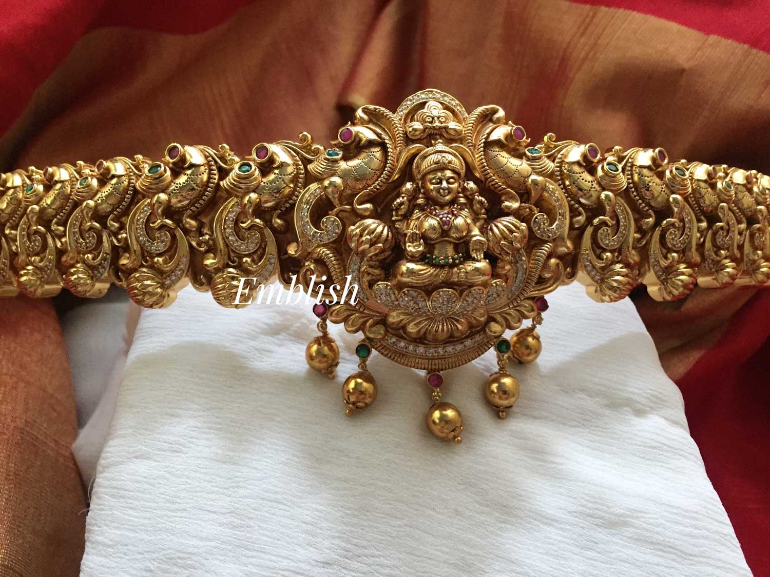 Gold alike Lakshmi Peacock hip belt 